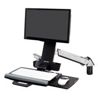 Ergotron StyleView Sit-Stand Combo Arm Monitor-wandbeugel 1-voudig 25,4 cm (10) - 61,0 cm (24) Zwart Toetsenbordhouder, Kantelbaar, Zwenkbaar, Roteerbaar