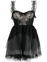 Philosophy Di Lorenzo Serafini robe courte en tulle à encolure cœur - Noir - thumbnail