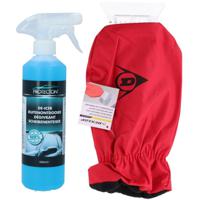 Ijskrabber met antivries spray voor auto - 500 ml - handschoen - ruitenontdooier