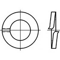 TOOLCRAFT TO-6854094 Veerring Binnendiameter: 16 mm DIN 127 Verenstaal Verzinkt 250 stuk(s)