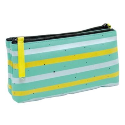 Verhaak etui Breeze junior 23 cm mintblauw/wit/geel Verhaak etui Breeze junior 23 cm mintblauw/wit/geel