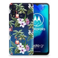 Motorola Moto G8 Power Lite TPU Hoesje Flamingo Palms