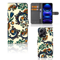 Wallet Case Xiaomi Poco X5 Pro | Note 12 Pro 5G Barok Flower - thumbnail