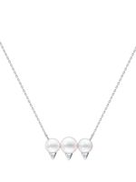 TASAKI collier Collection Line Danger en or blanc 18ct serti de diamants - Argent