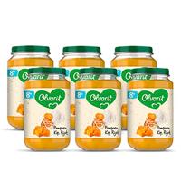 Olvarit Pompoen Kip Rijst - babyhapje voor baby's vanaf 8+ maanden - 6x200 gram babyvoeding in een maaltijdpotje