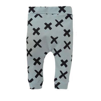 Babystyling baby broek met all over print mosgroen