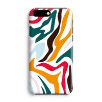 Colored Zebra: Volledig Geprint iPhone 7 Plus Hoesje - thumbnail