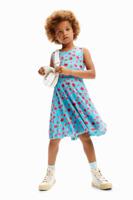 Jurk met tule en bloemen - BLUE - 5/6