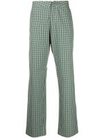 Walter Van Beirendonck Pre-Owned pantalon droit à carreaux - Vert