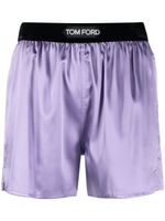 TOM FORD short à taille logo - Violet