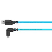 Mathorn Tethering kabel USB-A naar USB-C Right angle Arctic Blauw 2m - thumbnail