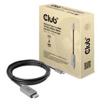 club3D CAC-1587 HDMI-kabel USB-C / HDMI Aansluitkabel USB-C stekker, HDMI-A-stekker 3.00 m Zwart/grijs