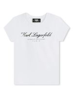 Karl Lagerfeld Kids t-shirt Hotel Karl en coton - Blanc - thumbnail