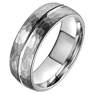 Tom Jaxon wolfraam Ring Facet Groef Mat Zilverkleurig-19mm