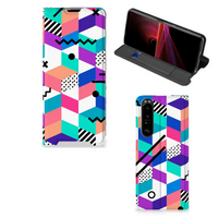 Sony Xperia 1 III Stand Case Blokken Kleurrijk