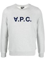 A.P.C. sweat en coton à logo imprimé - Gris