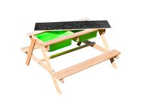 Sunny Dual Top 2.0 Zand & Water Picknicktafel met groene bakken