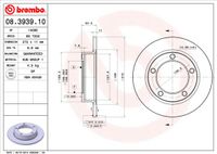 Remschijf BREMBO, Remschijftype: Massief, u.a. für Lada, Chevrolet - thumbnail