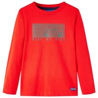 Kindershirt met lange mouwen 128 rood, kinderkleding, jongenskleding, hippe kinderkleding, kinderkled, meisjeskleding, leuke kinderkleding