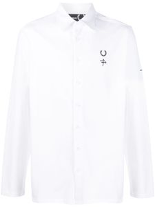 Raf Simons X Fred Perry chemise en coton à logo brodé - Blanc