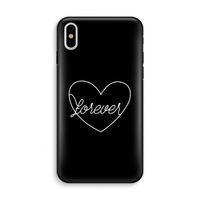 Forever heart black: iPhone XS Tough Case