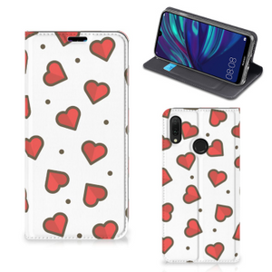 Huawei Y7 hoesje Y7 Pro (2019) Hoesje met Magneet Hearts