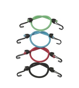 Masterlock Set of 4 mini bungees with metal hook 25cm - 3018EURDAT