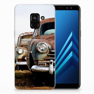 Samsung Galaxy A8 (2018) Siliconen Hoesje met foto Vintage Auto