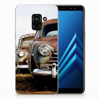 Samsung Galaxy A8 (2018) Siliconen Hoesje met foto Vintage Auto