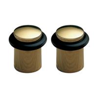 AMIG Deurstopper/deurbuffer - 2x - D20mm - inclusief schroeven - goud - thumbnail