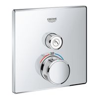 Grohe SmartControl Inbouwthermostaat - 2 knoppen - vierkant - chroom 29123000