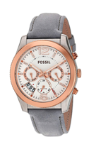 Horlogeband Fossil ES4081 Leder Grijs 20mm - thumbnail