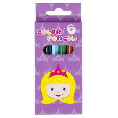 Lg-imports Kleurpotloden Prinses 9 Cm Hout 6 Stuks