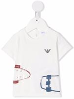 Emporio Armani Kids t-shirt à encolure ras du cou - Blanc