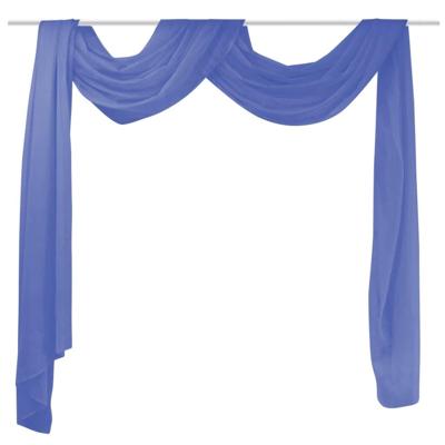 VidaXL Overgordijn voile 140x600 cm koningsblauw VidaXL Overgordijn voile 140x600 cm koningsblauw