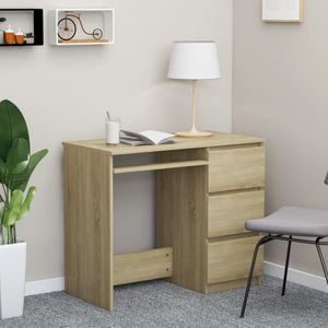 Bureau 90x45x76 cm spaanplaat sonoma eikenkleurig