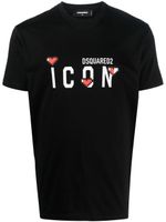 DSQUARED2 t-shirt à logo Icon imprimé - Noir