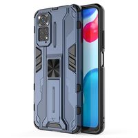 Xiaomi Redmi Note 11/11S Armor Serie Hybride Hoesje met Statief - Blauw - thumbnail