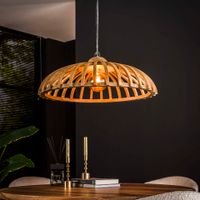 LifestyleFurn Hanglamp Vanesha Mangohout, Ø65cm - Naturel