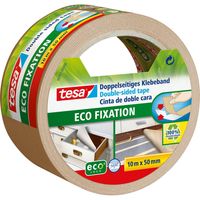 1x Tesa dubbelzijdig tapijt tape wit op rol 10 meter   -