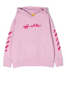 Off-White Kids hoodie à logo imprimé - Rose