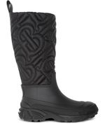 Burberry bottes de pluie Rotherfield à design matelassé - Noir - thumbnail