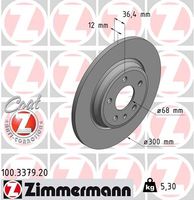 Remschijf COAT Z ZIMMERMANN, Remschijftype: Massief, u.a. für Audi - thumbnail