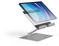 Durable tafelstandaard voor tablet/smartphone, traploos in hoogte en hoek verstelbaar, opvouwbaar, zilver, 894023
