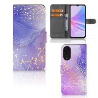 Hoesje voor OPPO A78 5G | A58 5G Watercolor Paars - thumbnail