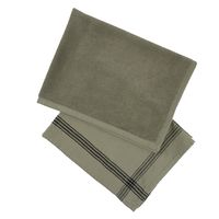 KOOK Keukenhanddoek Doubleface Khaki 50 x 70 cm - thumbnail