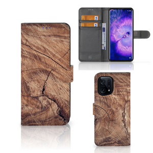 OPPO Find X5 Book Style Case Tree Trunk