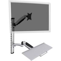 Digitus DA-90354 Monitor-wandbeugel 1-voudig 38,1 cm (15) - 68,6 cm (27) Zwart, Zilver In hoogte verstelbaar, Toetsenbordhouder, Kantelbaar, Zwenkbaar, - thumbnail