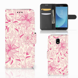 Samsung Galaxy J5 2017 Hoesje Pink Flowers