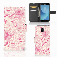 Samsung Galaxy J5 2017 Hoesje Pink Flowers - thumbnail